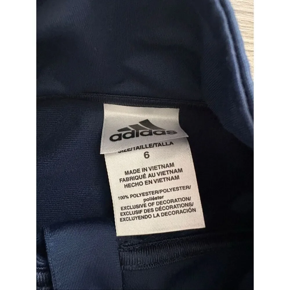 Adidas Full Zip Navy Blue Active/Casual Track Jacket Size 6T